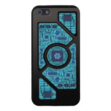 Blue Shock Circuits iPhone 5 Cover