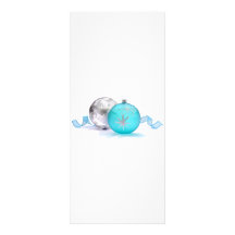 BLUE & SILVER ORNAMENTS by SHARON SHARPE Rack Cards