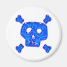 Blue Skull Magnet