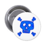 Blue Skull Pin