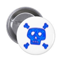 Blue Skull buttons