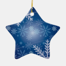 Blue Snowflakes Christmas Ornament