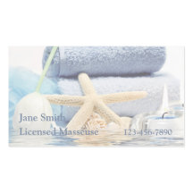 Blue Spa Reflection Business Cards