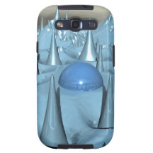 Blue Spikes Alien Terrain Samsung Galaxy SIII Covers