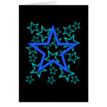 Blue Star Greeting Card