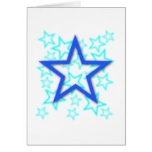 Blue Star Greeting Card