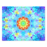 Blue Star Hippy Mandala Patterned Photo