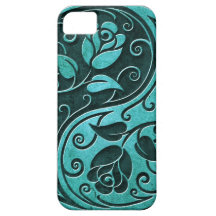 Blue Stone Yin Yang Roses iPhone 5 Covers