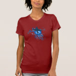 Blue Surfer Silhouette Tee Shirts