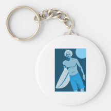 Blue Surfs Up Keychain