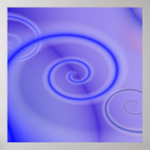 Blue Swirl Poster