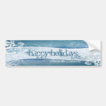 Blue Swirl Wine Label Bumper Stickers
