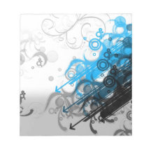 Blue swirlies memo pads