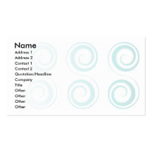 Blue Swirls Business Card