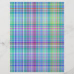 blue tartan pattern flyer design