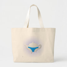 Blue teapot and lingerie bag