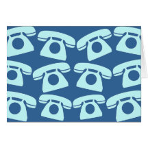 Blue Telephones Greeting Card