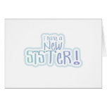 Blue Text I Have a New Sister Cards