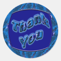 Blue Thank You Sticker