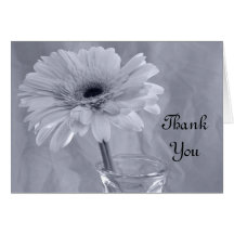 Blue Tinted Daisy Bridesmaid Thank You Card