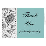 Blue Toile Thank You Cards, Personalised