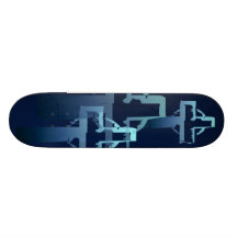 Blue Tone Crosses Skateboard