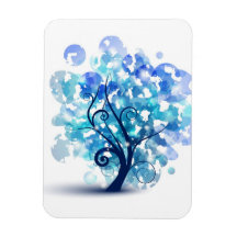 Blue Tree Magnet