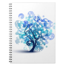 Blue Tree Spiral Note Book