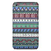 Blue tribal pattern iPod Case-Mate cases