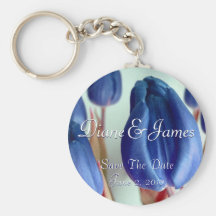 Blue Tulips Keychain