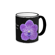 Blue Vanda Orchid Flower Mug