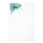 Blue Vintage Floral Personalized Stationery