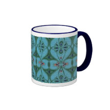Blue wallpaper print Mug