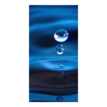 Blue Water Drops Custom Photo Card
