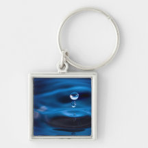 Blue Water Drops Keychains