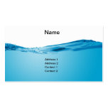 Blue water wave business cards