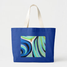 Blue Wave Surf Surfing Surfer Art Painting Bag