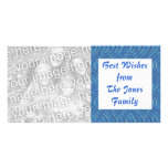 blue waves customized photo card