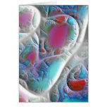 Blue & White Quilt - Magenta & Aqua Delight V Greeting Cards