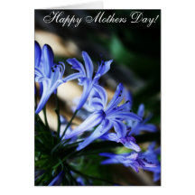 Blue Wildflower Mother's Day Card
