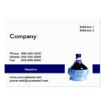 Blue Wine Bottle Business Card