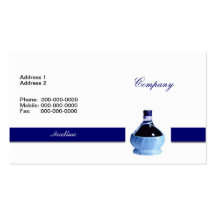Blue Wine Bottle Business Card