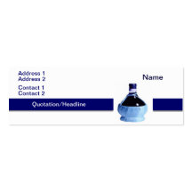 Blue Wine Bottle Business Card