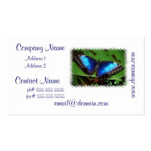 Blue Wing Butterfly Business Cards