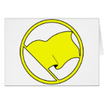 Blue Yellow Flag Plain No Symbol Blank Card