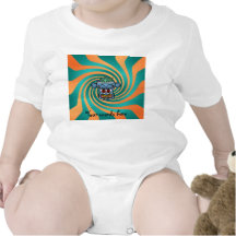 Blue zombie monkey on orange green stripes creeper