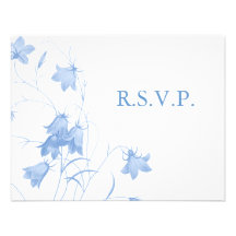 Bluebells - Blue RSVP Custom Invite