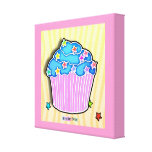 BLUEBERRY CUPCAKE Wrapped Canvas Stretched Canvas Print