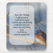 Bluebird Just For Today Inspirational Mousepad