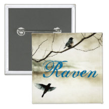 Bluebird Name Tag Pinback Buttons